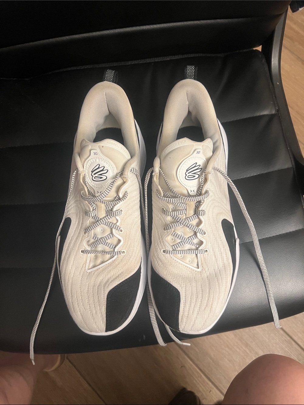 Under Amour 10.5 Neutral Beige and Black Men's Performance Sneakers